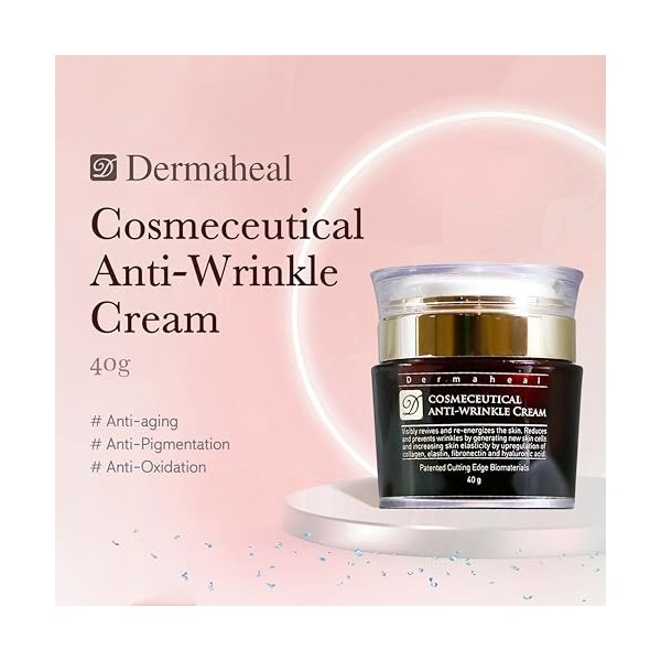 Dermaheal Crème Anti-Rides Hydratant Visage Anti-Âge au Complexe Peptidique pour Ridules, Fermeté & Soutien du Collagène Soin