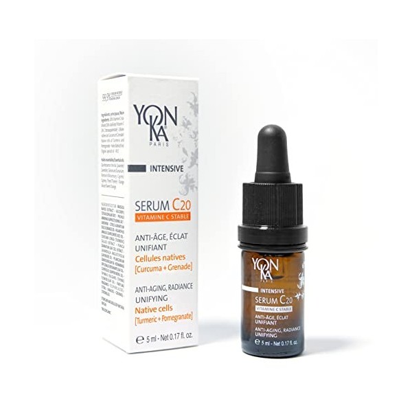 Yon-Ka Sérum Vitamine C 5ml - Huile Anti-Âge Éclat et Unifiante - 20% de Vitamine C Stable - Illumine, Réduit les Taches et A...