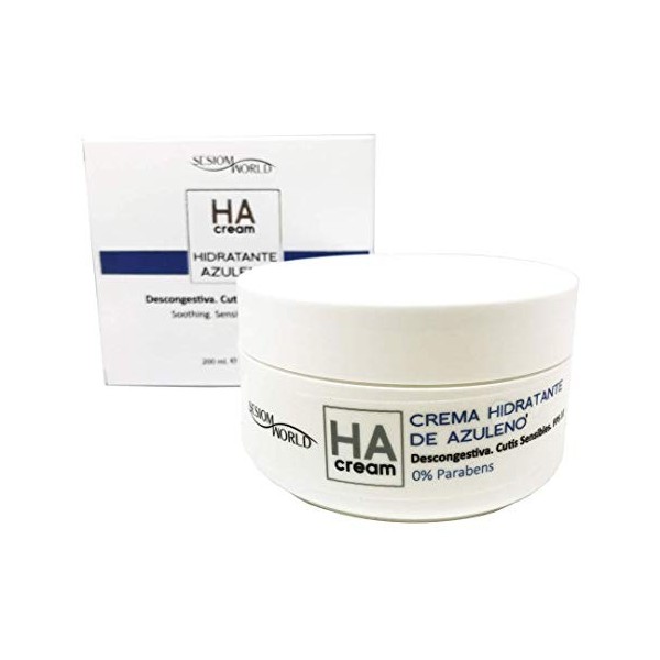 Crème visage HA hydratante avec bleu spécial peaux sensibles SPF10 200 ml. séanceMWorld®