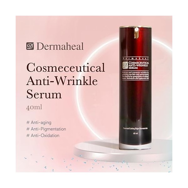 Dermaheal Sérum Anti-Rides Soin Visage Anti-Âge aux Peptides Biomimétiques pour Ridules, Collagène & Éclat de la Peau Essence