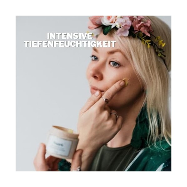 Crème pour le visage 100 % naturelle aux herbes botaniques - Hydratante en profondeur - Pour le jour et la nuit - Convient ég