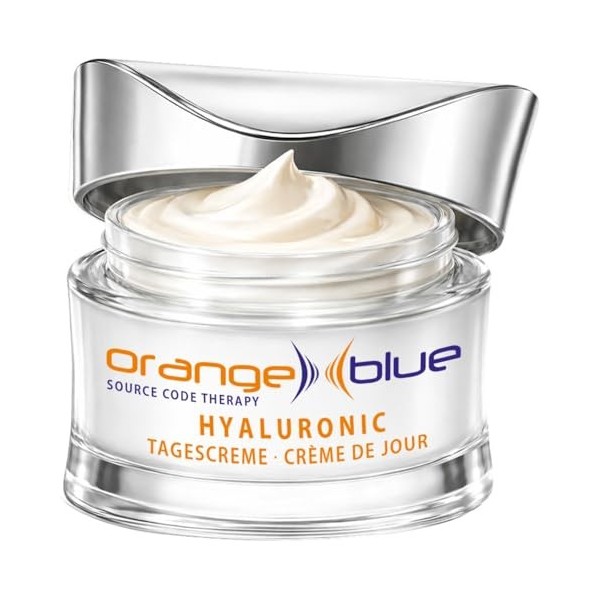 orangeblue Crème de jour anti-âge à lacide hyaluronique - Peau visiblement plus lisse 50 ml , hydratation intense à lacide