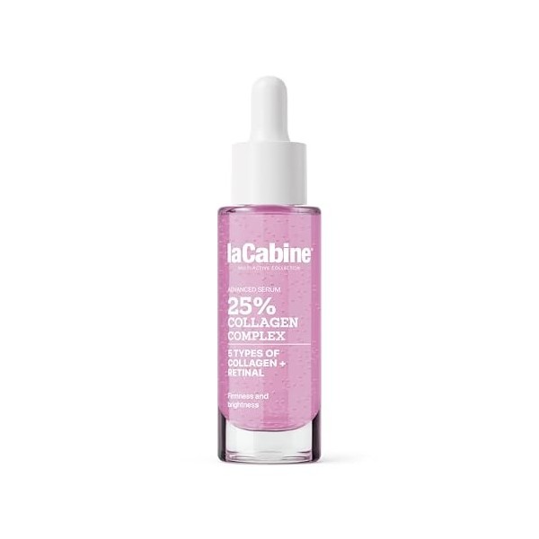laCabine 25% Collagen Complex Advanced Serum 30ml – Sérum visage anti-âge avec 5 types de collagène et de rétine – Raffermit,