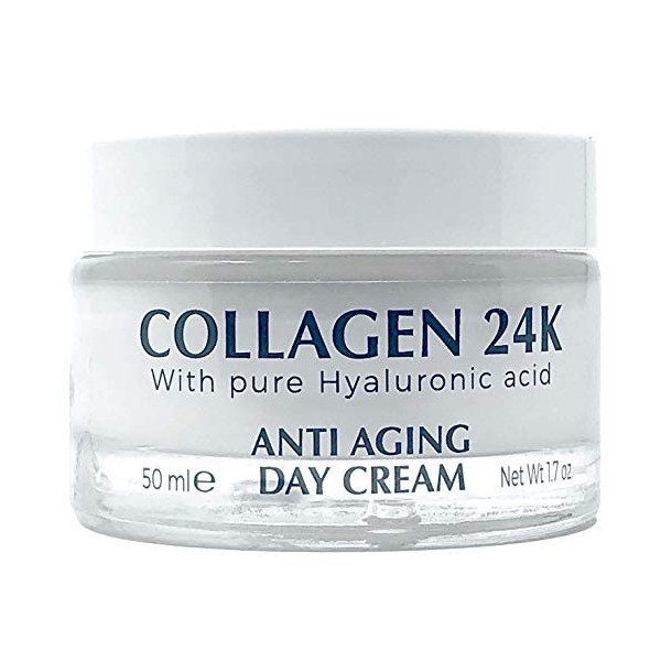 DELFANTI MILANO - COLLAGEN 24K, Crème de jour anti-âge, Crème de jour anti-âge, Fabriqué en Italie 50 ml