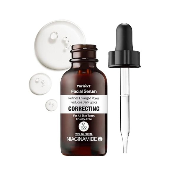 Purifect Correcting Niacinamide Facial Serum with Vitamin E Oil, Helps Refine Enlarged Pores and Reduce Dark Spots, Radiant C