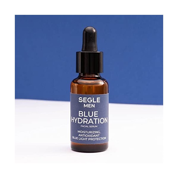 Segle Clinical | Sérum visage Blue Hydration Homme | Hydratant léger | Protection lumière bleue | 30 ml