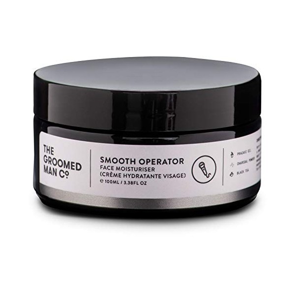 The Groomed Man Hydratant Visage Smooth Operator 100 ml crème pour le visage qui donne au visage un fini mat