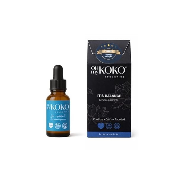OhMyKoko | Sérum Visage Peaux Grasses et Mixtes à la Niacinamide 30 ml | Hydratant Séborégulateur Naturel | Anti-Rides, Réduc