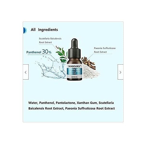 SIDMOOL Skin Source D-Panthénol Ampoule K-beauty 32 ml Pro Vitamine B5