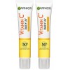 Garnier Vitamine C éclaircissant fluid jour avec filtre SPF50+, invisible, 40 ml Lot de 2 Crème Jour et Nuit