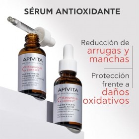 APIVITA Bee Tech Concentrés C15 Propolis Correct 30 ml – Sérum antioxydant anti-rides et éclaircissant avec 15 % de vitamine 