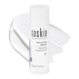 Soskin - Soin Anti-Rides Hydratant Visage - Lisse l’Apparence des Rides - Renforce la Barrière Cutanée - Peau Sèche et Déshyd