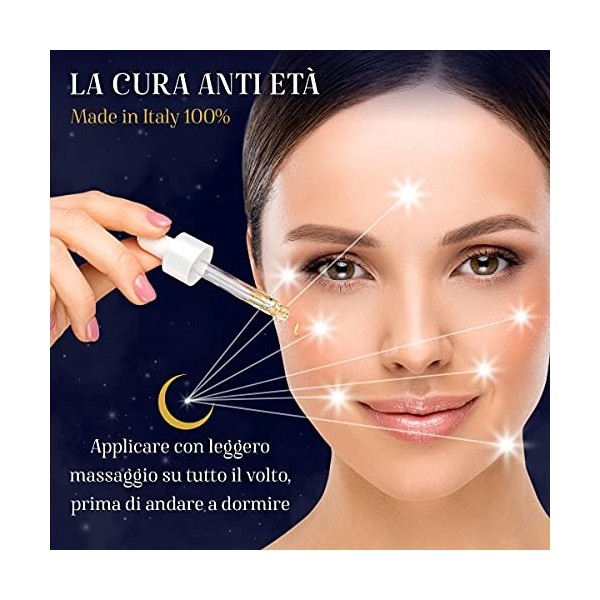 Sérum dacide hyaluronique pour le visage, Effet Liftant, Naturel, Made in Italy