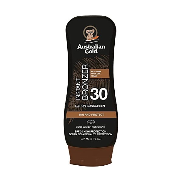 Australian Gold Sunscreen Spf30 Lotion With Bronzer 237 Ml