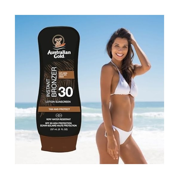 Australian Gold Sunscreen Spf30 Lotion With Bronzer 237 Ml