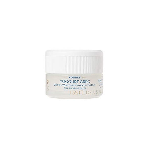 KORRES Crème Hydratante Confort Absolu pour Peaux Sensibles/Normales à Mixtes/Repulpée/Apaisée Yaourt Grec/Probiotiques, 40 m...