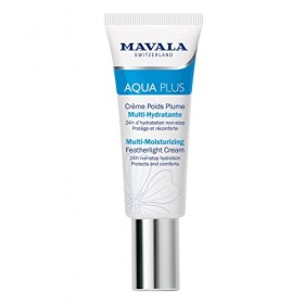 Mavala - Crème Poids Plume Multi-Hydratante Aqua Plus - Soin Puissant Visage - Apaisant - Formule à Base de Mauve et dAcide 