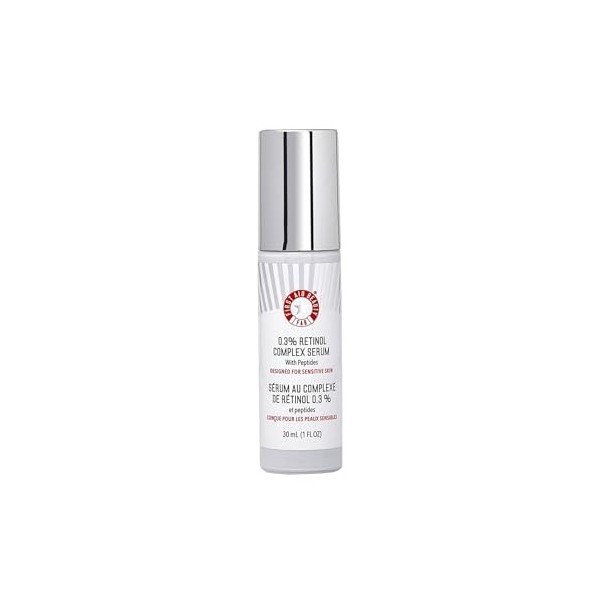 First Aid Beauty - Sérum complexe au rétinol à 0,3% avec peptides, conçu pour les peaux sensibles, aide à améliorer visibleme
