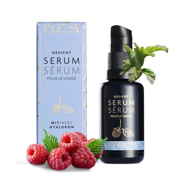 PHYTOMED | Sérum pour le visage avec hyaluron | Eau de rose bio & extraits de bourgeons | 30 ml | Hydratant | Lissant | 100% 