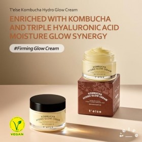 Telse Kombucha Teatox Crème, Raffermissante Hydratation Profonde du Visage, Vegan, Hydrate et Adoucit la Peau, 50 ml