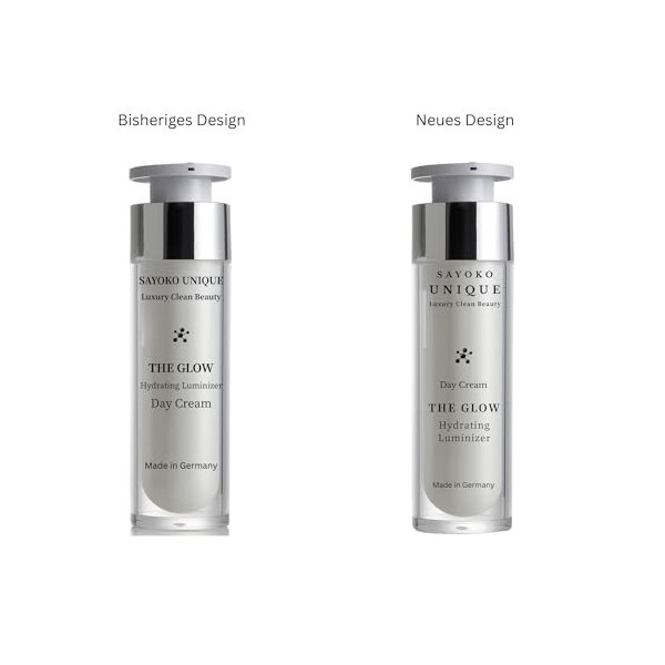 SAYOKO UNIQUE THE GLOW - Hydrating Luminizer - Crème pour le visage végétalienne à laloe vera, triple acide hyaluronique et 