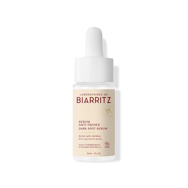 Laboratoires de Biarritz - Sérum Anti-Taches - Correction & Prévention des Taches - Enrichi en Vitamine C - Certifié Bio - To