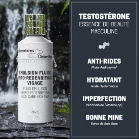 Laboratoires Didier Rase – Soin Visage Homme Anti-Rides - Émulsion Fluide Hydro-Redensifiante - Actif Naturel Breveté agissan
