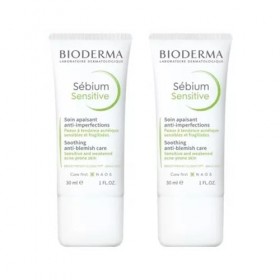 Sébium Sensitive - Soin Visage Apaisant et Hydratant - Réduit Boutons, Rougeurs et Sensation de Tiraillement - Peaux Sensible