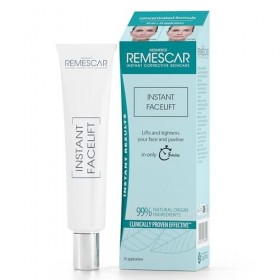 Remescar Lifting Instantané Visage 40ml – 45 Applications – Raffermit et Lifte Visage et Contour de Mâchoire en 5 Minutes