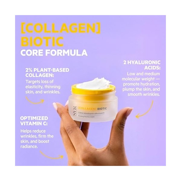 SVR – [COLLAGEN] Biotic – Crème Rebondissante Régénérante – Raffermit, lisse et repulpe – Pour peaux en perte d’élasticité – ...