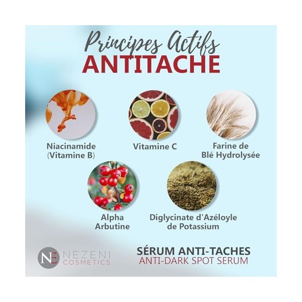 Sérum anti-taches dépigmentant EFFICACE | 13 actifs : 10% NIACINAMIDE + 2% Arbutine + Vit-C + 3 puissants actifs récents. Gén
