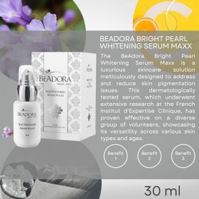 BeAdora – Sérum visage anti-taches hyperpigmentation 30 ml MAXX – Alpha Arbutin + Niacinamide + Chromabright, vitamine C stab