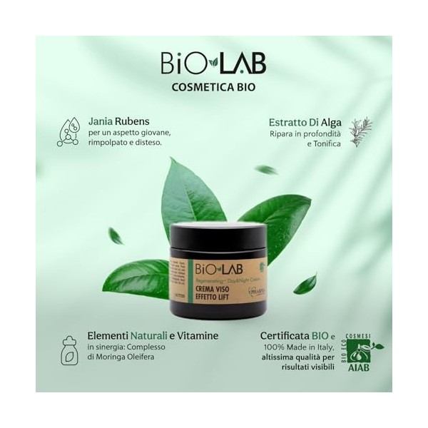 YLATÌ | Bio-Lab | Crème visage effet Lift anti-âge – Enveloppante comme un câble, formulée avec un innovant anti-stress qui p