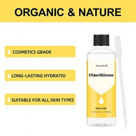Hznxolrc Diméthicone polydiméthylsiloxane , 100 % pur, qualité cosmétique, convient pour les cheveux, le corps, les produits