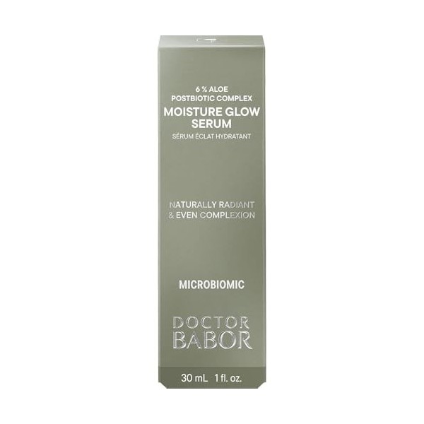 DOCTOR BABOR Microbiomic Moisture Glow Sérum pour le visage 30 ml , sérum végétalien pour le visage avec postbiotiques, acid