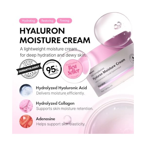 Hanskin - Real Complexion Hyaluron Moisture Cream - 50ml