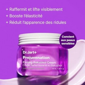 Dr.Jart+ Prejuvenation Crème Raffermissante au Bakuchiol pour Prévenir les Signes de l’Âge | Crème Visage Anti-Âge | Soin de 