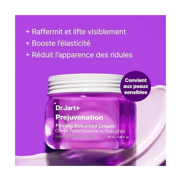 Dr.Jart+ Prejuvenation Crème Raffermissante au Bakuchiol pour Prévenir les Signes de l’Âge | Crème Visage Anti-Âge | Soin de 