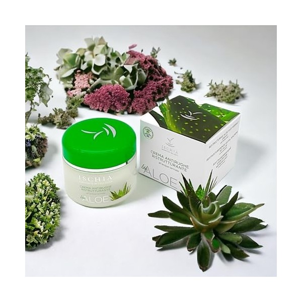 ISB - Crème ANTI-RIDES RESTRUCTURANTE "Aloe Bio" 100 ml - Avec Aloe Vera et eau thermale de l’île d’Ischia