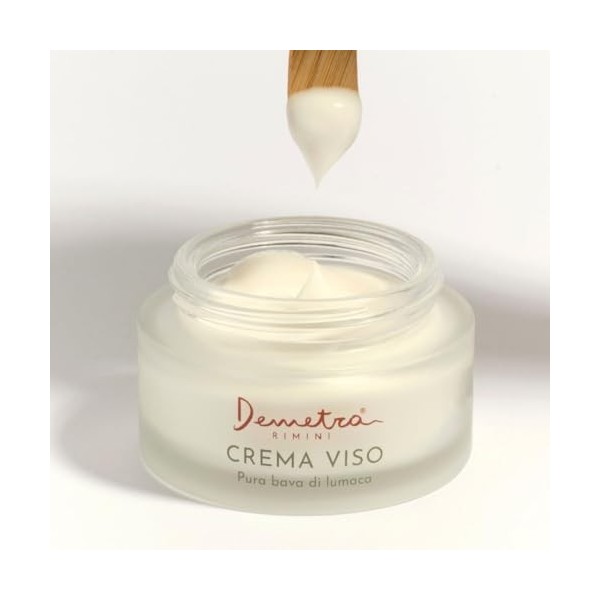 Demetra Crème Visage Régénérante à la Bave d’Escargot 85%, Acide Hyaluronique, Cassis Bio, Collagène et Élastine hydrolysés –