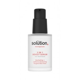 The Solution Menopause Sérum Boost 3 en 1 30 ml , testé dermatologiquement, soin de la peau anti-âge, sérum super hydratant 