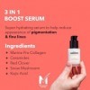 The Solution Menopause Sérum Boost 3 en 1 30 ml , testé dermatologiquement, soin de la peau anti-âge, sérum super hydratant 