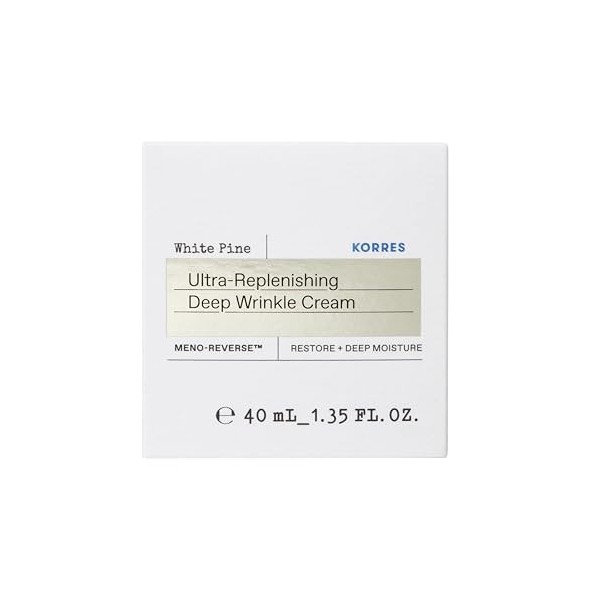 KORRES White Pin Meno Reverse Crème repulpante intense pour les rides profondes pour les peaux matures très sèches et déshydr