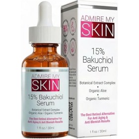 Admire My Skin Sérum Bakuchiol – Sérum naturel au rétinol pour soins de la peau – Meilleure alternative pour anti-âge, anti-i