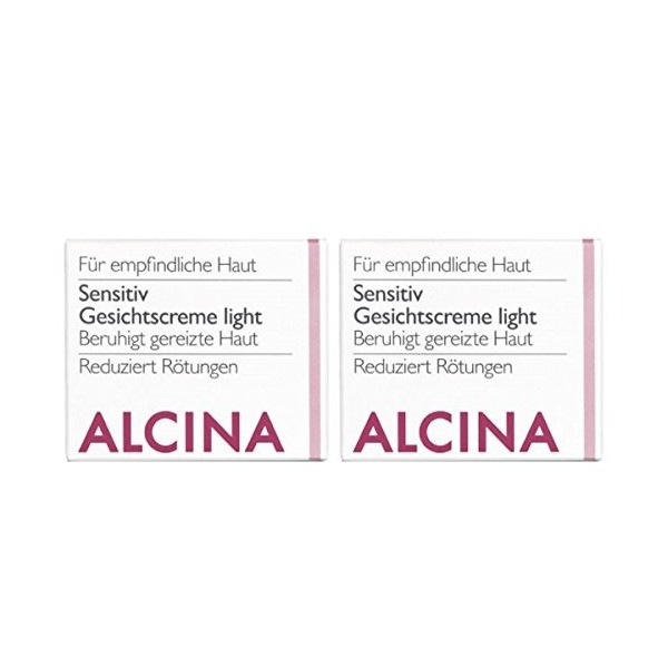 2 S Sensitiv Crème Light nourrissante visage cosmétique Alcina Apaise gereitze Peau 50 ml - 100 ml