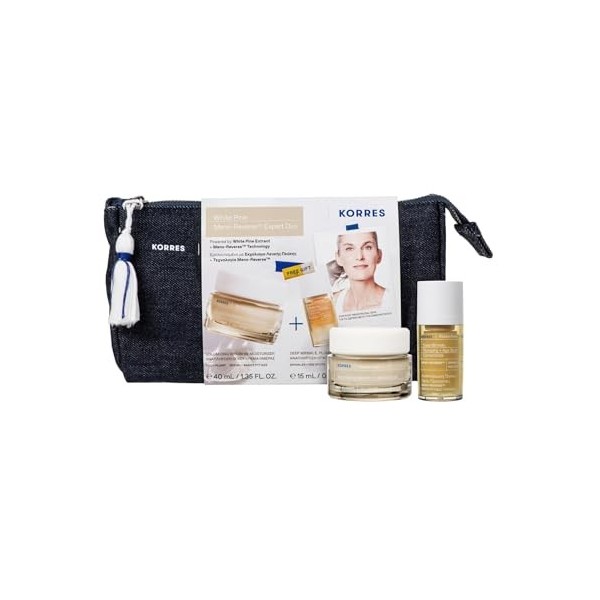 KORRES White Pine Meno-Reverse Expert Duo Kit anti-âge en sérum-crème 40 ml et concentré de 15 ml pour peau repulpée et raffe
