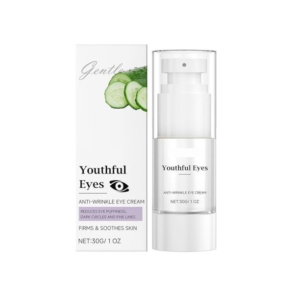 Crème Contour Des Yeux Revitalisante for Les Yeux Fatigués - Formule Hydratante for Éclaircir, Lisser et Rafraîchir la Zone D