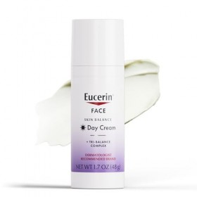 Eucerin Skin Balance Day Cream, Sensitive Skin Face Moisturizer Enriched with Tri-Balance Complex, 1,7 Oz Bottle
