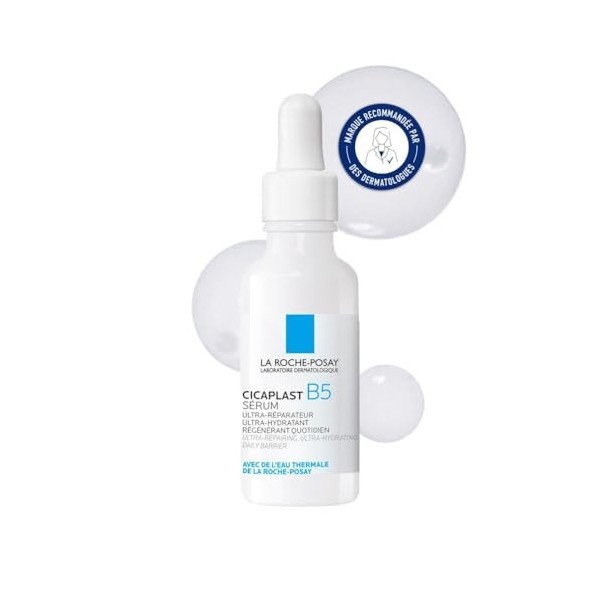 La Roche-Posay - Cicaplast B5 - Sérum Visage Innovation Ultra-Réparateur - Vitamine B5 10%, Acide hyaluronique, HEPES exfolia...