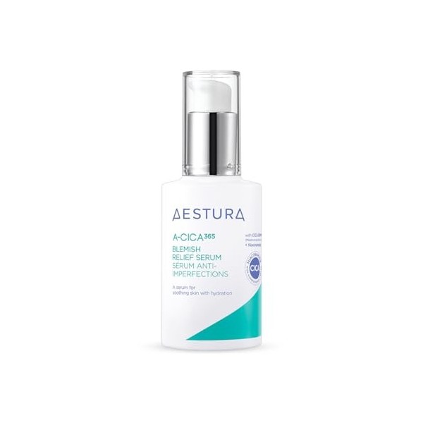 AESTURA A-CICA 365 Sérum visage apaisant imperfections Sérum niacinamide pour peaux sèches et sensibles Atténuation des rouge...